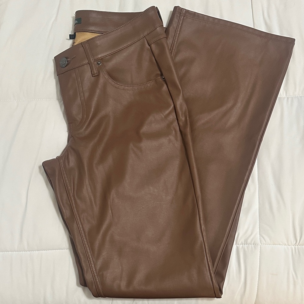 Wild Fable Brown Flare Women's faux leather Jeans